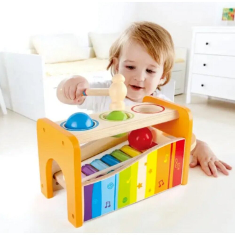 Hape Pound and Tap Bench with Slide Out Xylophone